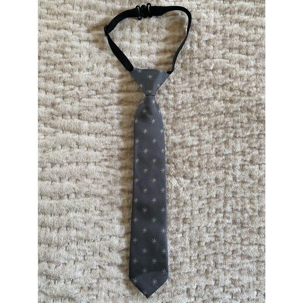 H&M Gray Star Pattern Kids Clip-On Tie